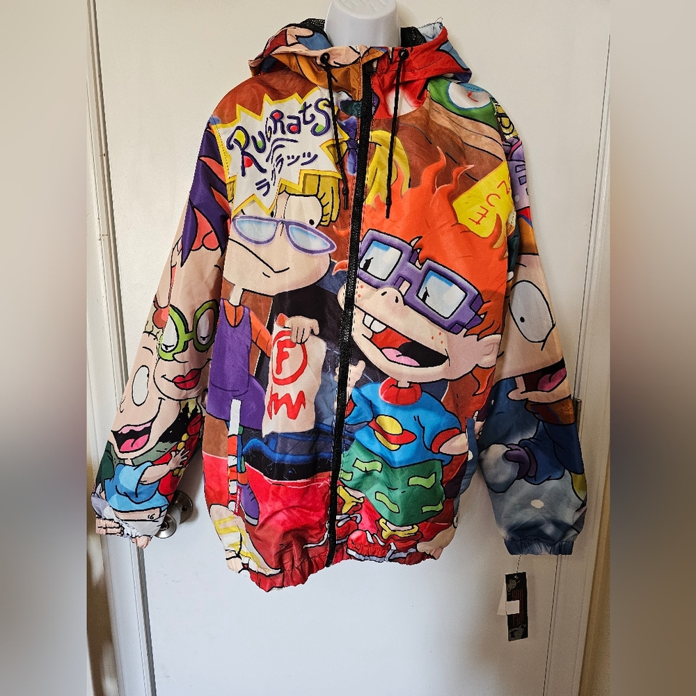Members Only x Nickelodeon Rugrats Size XL Windbreaker Angelica Chucky Tommy